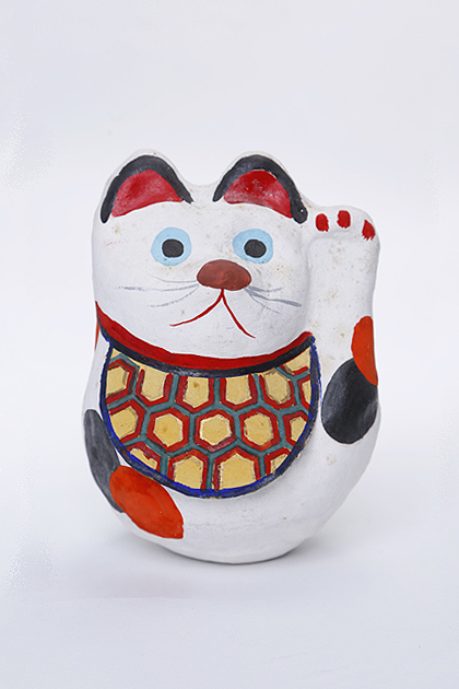 招き猫　亀甲